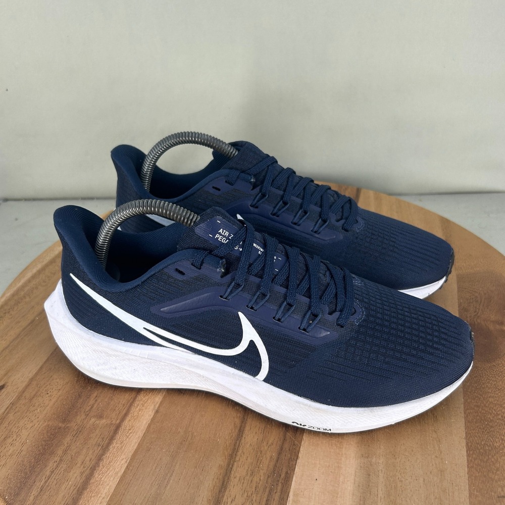 Nike Air Zoom Pegasus 39 Midnight Navy White Running Shoes DM0165-401 Mens 9
